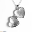 Kép 2/2 - Ezüst nyitható szív medál