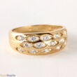 Kép 1/3 - 14 karátos arany női gyűrű cirkónia kővel
