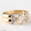 14 karátos arany női gyűrű cirkónia kővel