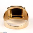 14 karátos arany pecsét gyűrű onixxal