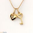 Kép 1/3 - 14 karátos arany szív+kulcs medál (2db)