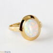 14 karátos arany női gyűrű opál kővel