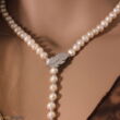 Kép 2/2 - Ezüst női nyaklánc tenyésztett gyönggyel