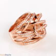 Kép 1/2 - Aranyozott ezüst gyűrű cirkónia kővel