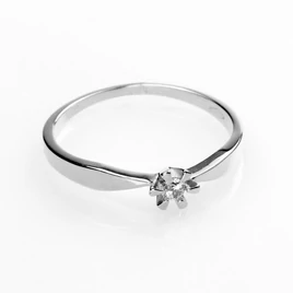 14karátos fehér arany eljegyzési gyűrű