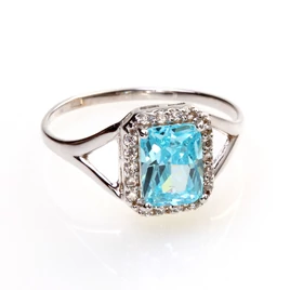 14karátos fehér arany gyűrű cirkónia kővel