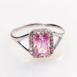 14karátos fehér arany gyűrű cirkónia kővel