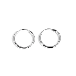 Ezüst kicsi karika fülbevaló ø14mm