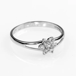 14k fehér arany gyűrű cirkónia kővel