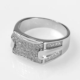 Ezüst pecsét gyűrű cirkónia kővel Ezüst pecsét gyűrű cirkónia kővel