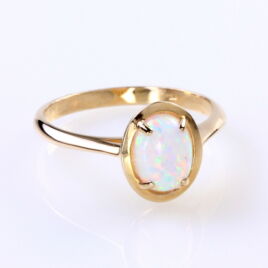 14karátos arany női gyűrű opál kővel