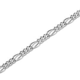Ezüst tömör figaro karlánc (4mm széles)