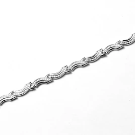 Ezüst préselt női karkötő