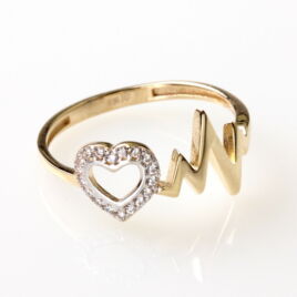 14karátos arany szives női gyűrű