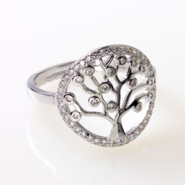 Ezüst életfa női gyűrű