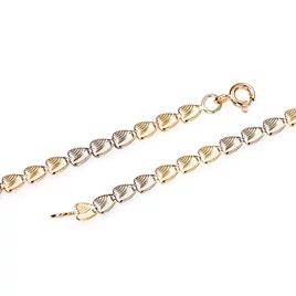 14k sárga-fehér arany préselt női nyaklánc 14k sárga-fehér arany préselt női nyaklánc