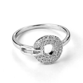 Ezüst női gyűrű cirkónia kővel