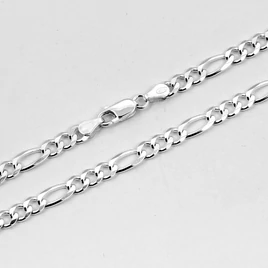 Ezüst tömör figaro nyaklánc (4.5mm széles)