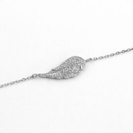 Ezüst női karkötő angyalszárnnyal 16 cm - 19 cm