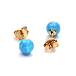 14karátos arany stekkeres fülbevaló opál kővel