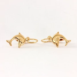 14k arany delfines baba fülbevaló