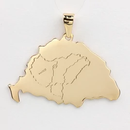 14k arany magyarország medál (extra méret)