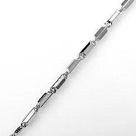 Ezüst barakka karlánc (3.5mm széles)