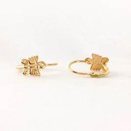 14k arany pillangós baba fülbevaló