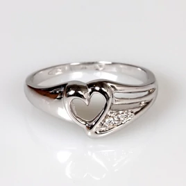 14 karátos fehér arany női gyűrű