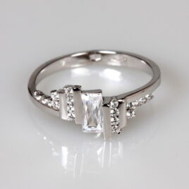 14 karátos fehér arany női gyűrű