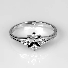 14 karátos fehér arany női gyűrű