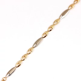 14k sárga-fehér arany préselt női karkötő