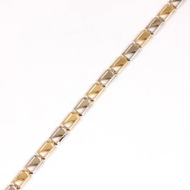 14k sárga-fehér arany préselt női karkötő