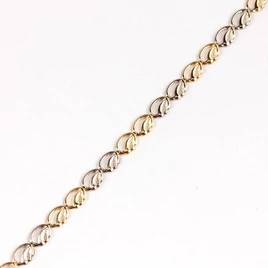 14k sárga-fehér arany préselt női karkötő 14k sárga-fehér arany préselt női karkötő