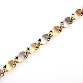 14karátos sárga-fehér arany női karkötő