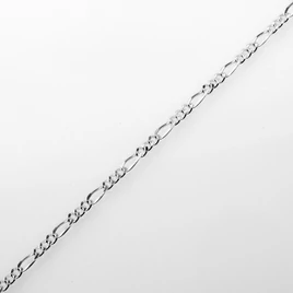 Ezüst tömör figaro karlánc (3mm széles)