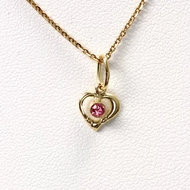 14karátos arany szív medál cirkónia kővel