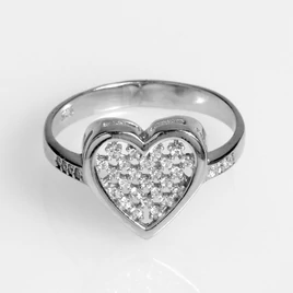 Ezüst női gyűrű cirkónia kővel