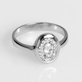 Ezüst női gyűrű cirkónia kővel