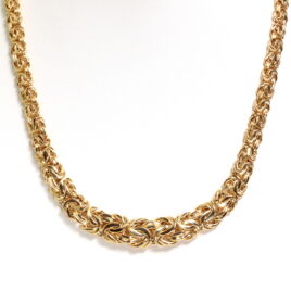 14k arany női lapított király nyaklánc