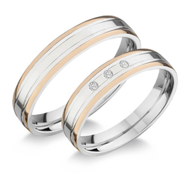 Aranyozott ezüst karikagyűrűpár