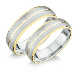 Aranyozott ezüst karikagyűrűpár