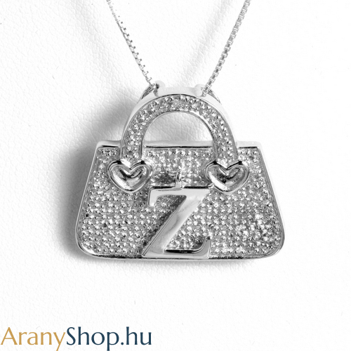 Ezüst táska bross-medál "Z" betűvel