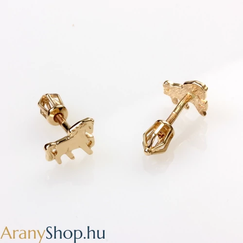 14 karátos arany stekkeres lovas fülbevaló