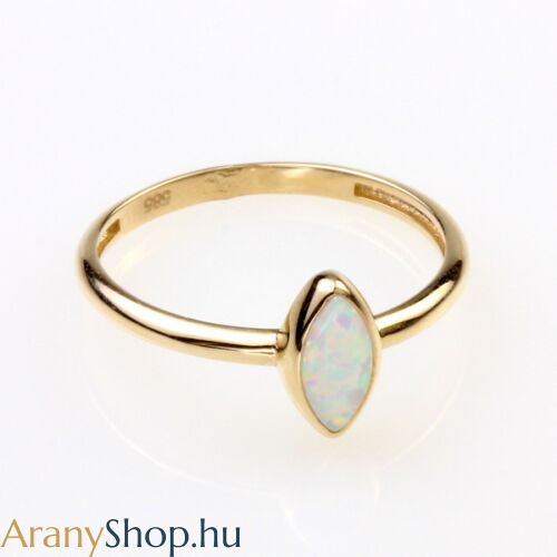 14karátos arany női gyűrű opál kővel