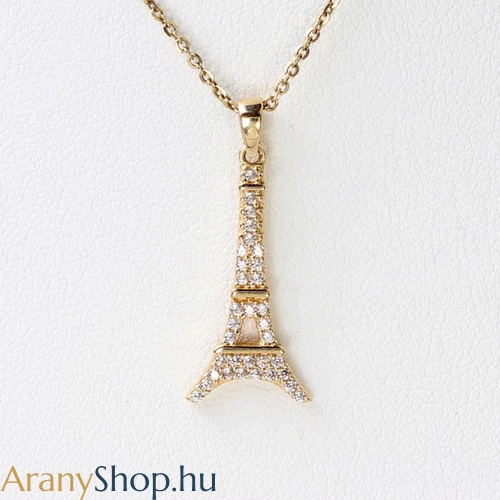 14karátos arany eiffel torony medál