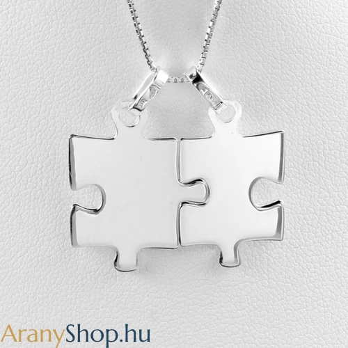 Ezüst kettétörhető puzzle medál