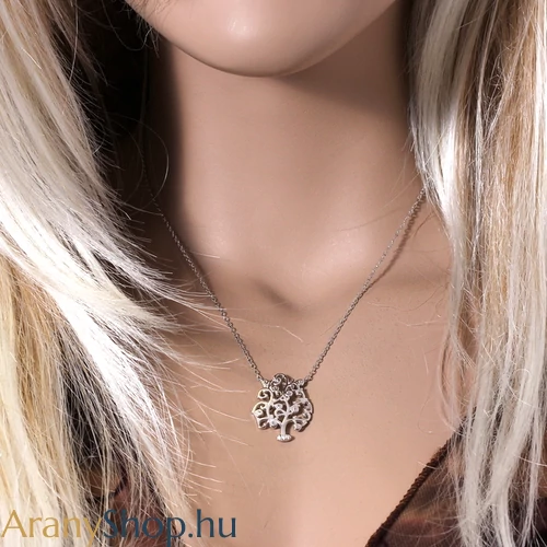 Ezüst nyaklánc életfa medállal
