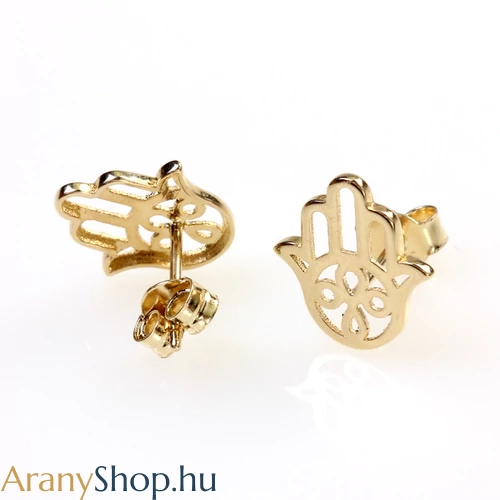 14k arany stekkeres fatima keze fülbevaló