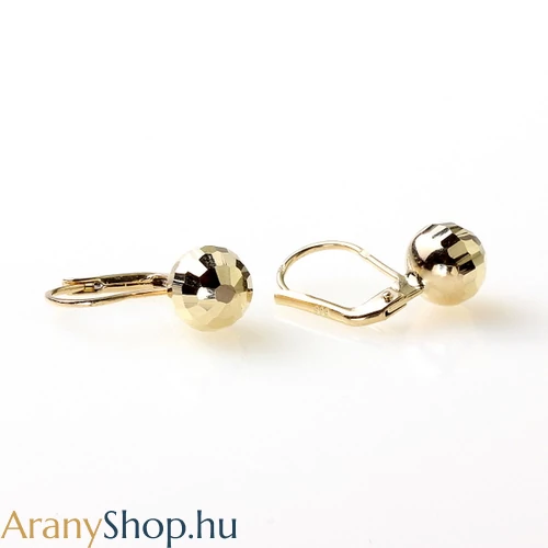 14karátos arany patentzáras gömb fülbevaló
